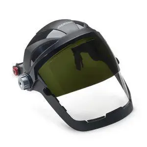 QUAD 500 Face Shield - Anti-Fog Window with Chin Guard - ANSI Z87.1 & OSHA - (Multiple Styles & Headgears) QUAD 500 Face Shield - Anti-Fog Window with Chin Guard - ANSI Z87.1 & OSHA - (Multiple Styles & Headgears)