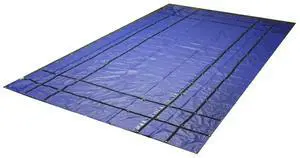 16' x 24' Flatbed Trailer Steel Machinery Tarp with 4 FT Drop - Heavy Duty Blue 18 Oz Vinyl Weatherproof Tarp for Truck/Trailers to Protect Cargo from Wind, Rain, Snow, and Sun 16' x 24' Flatbed Trailer Steel Machinery Tarp with 4 FT Drop - Heavy Duty Blue 18 Oz Vinyl Weatherproof Tarp for Truck/Trailers to Protect Cargo from Wind, Rain, Snow, and Sun