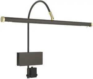 19" LED Grand Piano Light in Mahogany Bronze with Brass Accents with Dimmer Clip 19" LED Grand Piano Light in Mahogany Bronze with Brass Accents with Dimmer Clip