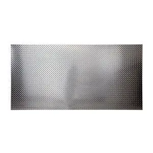 4ft x 8ft x.013in Diamond Plate Brushed Aluminum Decorative Vinyl Wall Panel 4ft x 8ft x.013in Diamond Plate Brushed Aluminum Decorative Vinyl Wall Panel