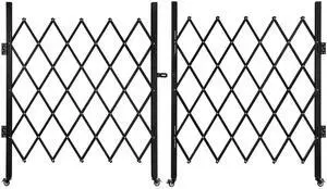Folding Security Gate Stainless Steel Folding Door Gate Driveway Gate Flexible Expanding Fence Gate Retractable Fence Outdoor Barricade Scissor Gate with Casters (118.11"Wx59.06"H) Folding Security Gate Stainless Steel Folding Door Gate Driveway Gate Flexible Expanding Fence Gate Retractable Fence Outdoor Barricade Scissor Gate with Casters (118.11"Wx59.06"H)