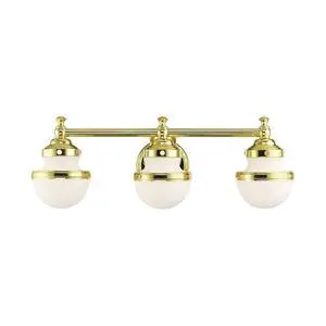 Lighting 3 Light Polished Brass Bath Vanity,5713-02 Lighting 3 Light Polished Brass Bath Vanity,5713-02
