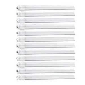 T8 8FT LED Tube Light, 8 Foot T8 LED Tube Light Single Pin FA8 Base, Ballast Bypass 50W 6750LM, 6500K Cool White, Frosted Cover (Replace 150W LED Flourescent Bulbs) Dual-Ended Power AC100-277V 12PACK T8 8FT LED Tube Light, 8 Foot T8 LED Tube Light Single Pin FA8 Base, Ballast Bypass 50W 6750LM, 6500K Cool White, Frosted Cover (Replace 150W LED Flourescent Bulbs) Dual-Ended Power AC100-277V 12PACK