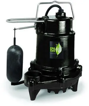 Products EFSA50 1/2 hp 5100 GPH Cast Iron Sump Pump with Vertical Switch, Black Products EFSA50 1/2 hp 5100 GPH Cast Iron Sump Pump with Vertical Switch, Black