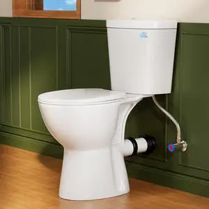 Rear Discharge Toilet with 19 Inch Tall Toilet Bowl, Rear Outlet Toilet - Powerful & Quiet Dual Flush 1.28GPF High Toilets for Seniors, Includes Extension Pipe Rear Discharge Toilet with 19 Inch Tall Toilet Bowl, Rear Outlet Toilet - Powerful & Quiet Dual Flush 1.28GPF High Toilets for Seniors, Includes Extension Pipe