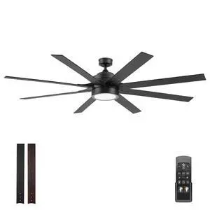 Ceiling Fans Xerxes, 70 Inch Modern Indoor Outdoor Ceiling Fan with Lights and Remote Control, Color Changing LED, 8 Dual Finish Blades, Reversible Motor - 51905-01 (Black) Ceiling Fans Xerxes, 70 Inch Modern Indoor Outdoor Ceiling Fan with Lights and Remote Control, Color Changing LED, 8 Dual Finish Blades, Reversible Motor - 51905-01 (Black)