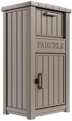 Package Delivery Box - Ventilated Resin Package Delivery Boxes for Outside, Modular Outdoor Storage Box for Porch, Deck, or Entryway Package Delivery Box - Ventilated Resin Package Delivery Boxes for Outside, Modular Outdoor Storage Box for Porch, Deck, or Entryway
