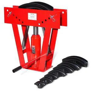 Hydraulic Pipe Bender, 16 Ton Manual Copper Exhaust Pipe Bending Machine with 8 Dies (1/2" - 3") and 90-180° Adjustable Rollers, Heavy-Duty Pipe Tube Bender for Piping Railing Construction Hydraulic Pipe Bender, 16 Ton Manual Copper Exhaust Pipe Bending Machine with 8 Dies (1/2" - 3") and 90-180° Adjustable Rollers, Heavy-Duty Pipe Tube Bender for Piping Railing Construction