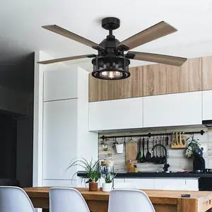 Ceiling Fans with Lights and Remote 52 Inch Farmhouse Rustic Ceiling Fan for Bedroom Living Room Black Chandelier Ceiling Fan with E12 Socket, 3 Speeds, Reversible 5 Blades, Timer, Ventilador de Techo Ceiling Fans with Lights and Remote 52 Inch Farmhouse Rustic Ceiling Fan for Bedroom Living Room Black Chandelier Ceiling Fan with E12 Socket, 3 Speeds, Reversible 5 Blades, Timer, Ventilador de Techo