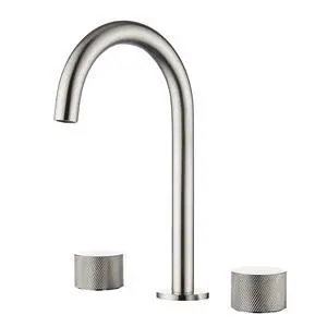 2-Handle 8" Widespread Bathroom Sink Faucet with Drain Assembly, Solid Brass 3-Hole Lavatory Faucet | Circular X Design | Corrosion-Resistant with Smooth Water Flow (Brushed Nickel, KBF1026) 2-Handle 8" Widespread Bathroom Sink Faucet with Drain Assembly, Solid Brass 3-Hole Lavatory Faucet | Circular X Design | Corrosion-Resistant with Smooth Water Flow (Brushed Nickel, KBF1026)