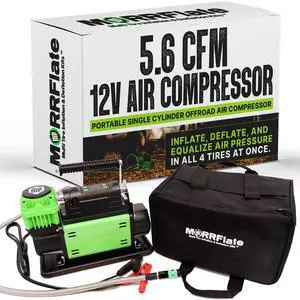 Air Compressor FiveSix PSI Pro With Auto Shut Off Mode | Portable Single Cylinder 5.6 CFM 12V Offroad Air Compressor with 4FT Hose | Set Your PSI and Walk Away | Includes Bag and Gloves Air Compressor FiveSix PSI Pro With Auto Shut Off Mode | Portable Single Cylinder 5.6 CFM 12V Offroad Air Compressor with 4FT Hose | Set Your PSI and Walk Away | Includes Bag and Gloves