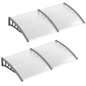 Awnings for Doors, 78" x 35" Window Awning with Rain Snow Sunlight UV Protection, UPF 50+,Hollow Sheet, Outdoor Overhead Awning Canopy Exterior, Polycarbonate Awnings for Patio, Porch, Deck Awnings for Doors, 78" x 35" Window Awning with Rain Snow Sunlight UV Protection, UPF 50+,Hollow Sheet, Outdoor Overhead Awning Canopy Exterior, Polycarbonate Awnings for Patio, Porch, Deck