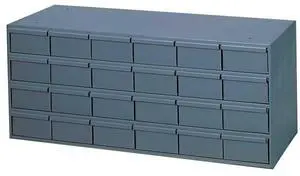 007-95 Gray Cold Rolled Steel Storage Cabinet, 33-3/4" Width x 14-3/8" Height x 11-5/8" Depth, 24 Drawer 007-95 Gray Cold Rolled Steel Storage Cabinet, 33-3/4" Width x 14-3/8" Height x 11-5/8" Depth, 24 Drawer
