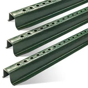 U Channel Sign Post, 8 Feet Tall 2 LBS Steel per Foot, Heavy Weight Post, Baked on Green Enamel, (3 Pack) U Channel Sign Post, 8 Feet Tall 2 LBS Steel per Foot, Heavy Weight Post, Baked on Green Enamel, (3 Pack)