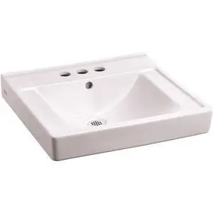 9024004EC.020 Decorum Wall-Hung Bathroom Sink with Everclean and 4" Centers, White 9024004EC.020 Decorum Wall-Hung Bathroom Sink with Everclean and 4" Centers, White