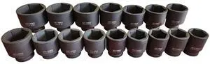 16pc 1" Drive Standard S.A.E. Jumbo Deep Impact Socket Set 1-5/8" - 3-1/8" 16pc 1" Drive Standard S.A.E. Jumbo Deep Impact Socket Set 1-5/8" - 3-1/8"