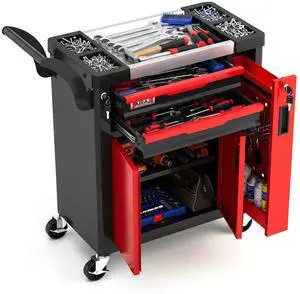 Tool Chest 2-Drawer | Rolling Tool Chest with Wheels/Side Drawer | Drawers Integrated Lockable | Tool Cart/Cabinet with Drawers for Garage Storage,Workshop | Safety Rounded Corner Anti-collision | Red Tool Chest 2-Drawer | Rolling Tool Chest with Wheels/Side Drawer | Drawers Integrated Lockable | Tool Cart/Cabinet with Drawers for Garage Storage,Workshop | Safety Rounded Corner Anti-collision | Red
