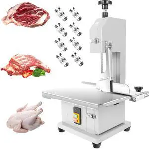 Commercial Bandsaw Machine, 1500W Electric Bone Saw Machine, 19x14" Stainless Steel Worktable, Cuts 0.04-5.0" Thickness, Frozen Meat Cutter for Rib Pork Beef Butchering Commercial Bandsaw Machine, 1500W Electric Bone Saw Machine, 19x14" Stainless Steel Worktable, Cuts 0.04-5.0" Thickness, Frozen Meat Cutter for Rib Pork Beef Butchering