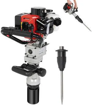 Upgrade T-Post Driver, 32.7CC 2-Stroke Gas-Powered Fence Post Driver, Heavy-Duty Petrol Pile Driver with SDS Max Drill and Conversion Head, New Model for Efficient Installation Upgrade T-Post Driver, 32.7CC 2-Stroke Gas-Powered Fence Post Driver, Heavy-Duty Petrol Pile Driver with SDS Max Drill and Conversion Head, New Model for Efficient Installation