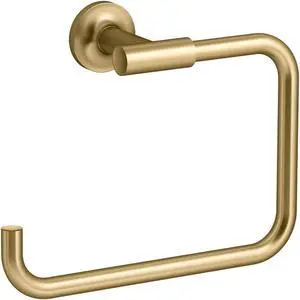 Purist 8-7/8" Wall Mounted Towel Ring, Vibrant Brass Purist 8-7/8" Wall Mounted Towel Ring, Vibrant Brass
