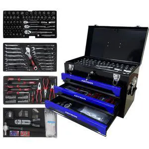 439PCS Tool Set, Mechanic Tool Set for Home, Tool Box Set 4-Tier Socket Wrench Ratchet Plier Nails, Home Tool Set Mechanics Kit with 3 Drawers Organizer for Adults Man Handyman, Blue 439PCS Tool Set, Mechanic Tool Set for Home, Tool Box Set 4-Tier Socket Wrench Ratchet Plier Nails, Home Tool Set Mechanics Kit with 3 Drawers Organizer for Adults Man Handyman, Blue