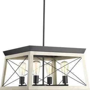 4 Light Chandelier, Rustic Farmhouse Style Modern Hanging Light Fixture for Kitchen and Dining Room, Briarwood Collection, Graphite 4 Light Chandelier, Rustic Farmhouse Style Modern Hanging Light Fixture for Kitchen and Dining Room, Briarwood Collection, Graphite