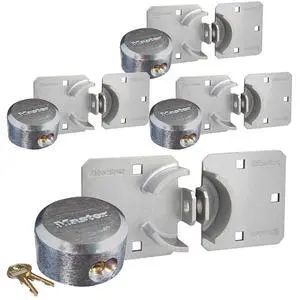 Hasp/Hidden Shackle Keyed Alike Padlocks w/ 8 Keys, 770-6271KA-4 Hasp/Hidden Shackle Keyed Alike Padlocks w/ 8 Keys, 770-6271KA-4