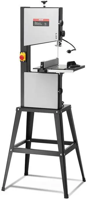 Band Saw with Stand, 10-Inch, 560 & 1100 RPM Two-Speed Benchtop Bandsaw, 370W 1/2HP Motor with Metal Stand Optimized Work Light Workbench Fence and Miter Gauge, for Woodworking Aluminum Plastic Band Saw with Stand, 10-Inch, 560 & 1100 RPM Two-Speed Benchtop Bandsaw, 370W 1/2HP Motor with Metal Stand Optimized Work Light Workbench Fence and Miter Gauge, for Woodworking Aluminum Plastic