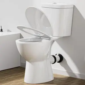 Rear Outlet Toilet Tall High Toilets for Seniors, Rear Discharge Toilet Round include Extra Extension Pipe & 19 Inch Tall Toliet for Bathroom Rear Outlet Toilet Tall High Toilets for Seniors, Rear Discharge Toilet Round include Extra Extension Pipe & 19 Inch Tall Toliet for Bathroom