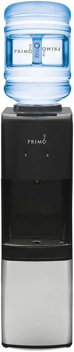 Top-Loading Water Dispenser - 3 Temp (Hot-Cool-Cold) Water Cooler Water Dispenser for 5 Gallon Bottle w/Child Safety Lock, Black and Stainless Steel Top-Loading Water Dispenser - 3 Temp (Hot-Cool-Cold) Water Cooler Water Dispenser for 5 Gallon Bottle w/Child Safety Lock, Black and Stainless Steel