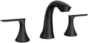 Findlay Matte Black Adjustable Widespread Bathroom Faucet 2-Handle Setup with Valve Included, 84517BL Findlay Matte Black Adjustable Widespread Bathroom Faucet 2-Handle Setup with Valve Included, 84517BL