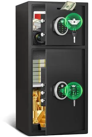2026 NEW Large Home Safe Fireproof Waterproof, 6.5 Cub Drop Safe for Business with Metal Deposit Storage Box, Money Safe Box with Dual Alarm System & Mute Mode for Valuables 2026 NEW Large Home Safe Fireproof Waterproof, 6.5 Cub Drop Safe for Business with Metal Deposit Storage Box, Money Safe Box with Dual Alarm System & Mute Mode for Valuables