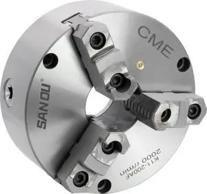 CME 8" 3-Jaw Self-Centering (Scroll) Lathe Chuck, Front Mount, Two-Piece Reversible Jaws CME 8" 3-Jaw Self-Centering (Scroll) Lathe Chuck, Front Mount, Two-Piece Reversible Jaws