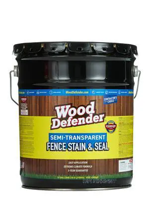 Semi-Transparent Fence Stain and Seal Coffee Brown 5-Gallon | Oil-Based Exterior Fence Coating| Long-Lasting Color Protection for Wood Fences Semi-Transparent Fence Stain and Seal Coffee Brown 5-Gallon | Oil-Based Exterior Fence Coating| Long-Lasting Color Protection for Wood Fences