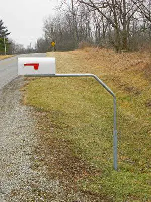 RTC SwingAway Mailbox Support, 48-inch arm, Galvanized Steel Mailbox Post Swings Away When Impacted RTC SwingAway Mailbox Support, 48-inch arm, Galvanized Steel Mailbox Post Swings Away When Impacted