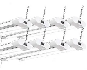 40w LED 4800 Lumen Double Tubes Utility Shop Light 5000K Daylight UL 100w Equivalent Pull on/Off. Suspension/Surface Mount, Garage, Warehouse, Workshop Linkable to 10 (8 Pack) 40w LED 4800 Lumen Double Tubes Utility Shop Light 5000K Daylight UL 100w Equivalent Pull on/Off. Suspension/Surface Mount, Garage, Warehouse, Workshop Linkable to 10 (8 Pack)