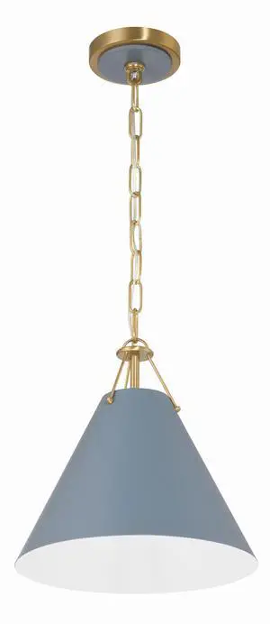 Xavier 12'' Vibrant Gold + Blue Pendant Xavier 12'' Vibrant Gold + Blue Pendant