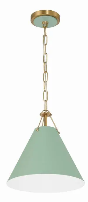 Xavier 12'' Vibrant Gold + Green Pendant Xavier 12'' Vibrant Gold + Green Pendant