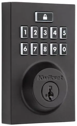 914 Contemporary Keypad SmartCode Electronic Deadbolt Smart Lock featuring SmartKey Security and ZigBee 3.0 Technology in Matte Black 914 Contemporary Keypad SmartCode Electronic Deadbolt Smart Lock featuring SmartKey Security and ZigBee 3.0 Technology in Matte Black