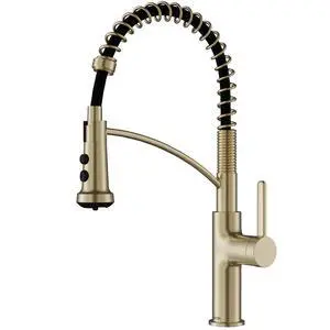 Scottsdale Spot-Free Commercial Style Pull-Down Kitchen Faucet with Dual Interchangeable Spray Heads 5-Function Revolve MAX & 3-Function Revolve, High-Arc Design (Spot Free Champagne Bronze) Scottsdale Spot-Free Commercial Style Pull-Down Kitchen Faucet with Dual Interchangeable Spray Heads 5-Function Revolve MAX & 3-Function Revolve, High-Arc Design (Spot Free Champagne Bronze)