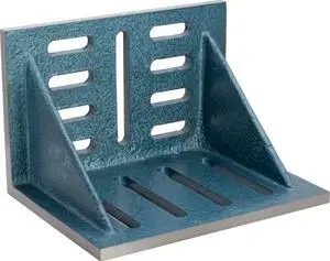 Machinist's Slotted Webbed Angle Plate, Cast Iron, 12" × 9" × 8" Machinist's Slotted Webbed Angle Plate, Cast Iron, 12" × 9" × 8"