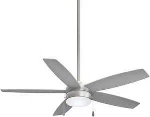 F673L-BN/SL Airetor 52 Inch Ceiling Fan with Integrated 16W LED Light in Brushed Nickel Finish with Silver Blades F673L-BN/SL Airetor 52 Inch Ceiling Fan with Integrated 16W LED Light in Brushed Nickel Finish with Silver Blades