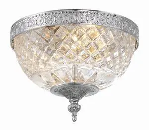 2 Light Polished Chrome Crystal Flush Mount 2 Light Polished Chrome Crystal Flush Mount
