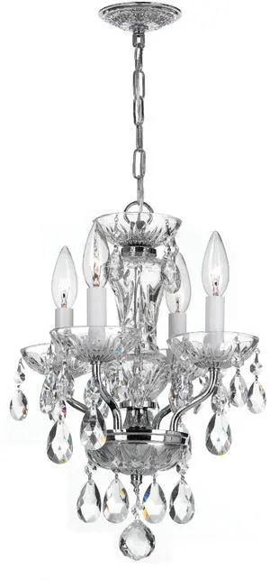 Welton 11'' Hand Cut Crystal Polished Chrome Chandelier Welton 11'' Hand Cut Crystal Polished Chrome Chandelier