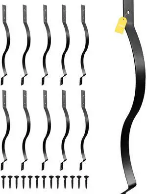 104 Pack 32.28"x1" Black Metal Silhouette Balusters,Wave Curved Shape Metal Spindles,Wood and Composite Deck Railing Compatible with Screws for Porch,Stair 104 Pack 32.28"x1" Black Metal Silhouette Balusters,Wave Curved Shape Metal Spindles,Wood and Composite Deck Railing Compatible with Screws for Porch,Stair