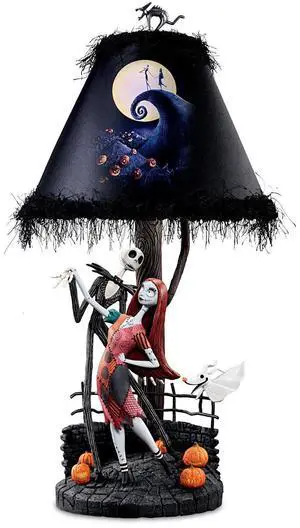 Disney The Nightmare Before Christmas Moonlight Table Lamp, Jack and Sally Design, 20 inches, Blue Light Disney The Nightmare Before Christmas Moonlight Table Lamp, Jack and Sally Design, 20 inches, Blue Light