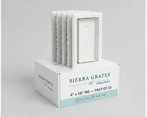 Premium Air Vent - 4x10 Drop in, Glacier White, Flush Mount Floor Register with Damper 4" x 10" White Modern Air Vent for AC and Heating Heavy Duty Steel (Case of 10) Premium Air Vent - 4x10 Drop in, Glacier White, Flush Mount Floor Register with Damper 4" x 10" White Modern Air Vent for AC and Heating Heavy Duty Steel (Case of 10)
