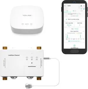 LeakStop 2-Channel for Sinks/Washing Machine, Dual Auto Shutoff Valves & Leak Detection, Real-Time Monitoring, LoRa Long-Range, 2 AA Up to 5-Year Battery Hub Included LeakStop 2-Channel for Sinks/Washing Machine, Dual Auto Shutoff Valves & Leak Detection, Real-Time Monitoring, LoRa Long-Range, 2 AA Up to 5-Year Battery Hub Included