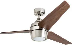 Ceiling Fans Eamon Modern 52 Inch Ceiling Fan with Light, Remote Control Fan, LED Indoor Fan with 3 Blades, Brown Maple and Black Blade Finish Options, Brushed Nickel (50604-01) Ceiling Fans Eamon Modern 52 Inch Ceiling Fan with Light, Remote Control Fan, LED Indoor Fan with 3 Blades, Brown Maple and Black Blade Finish Options, Brushed Nickel (50604-01)