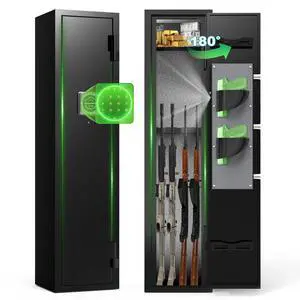 2-3 Gun Safe for Rifles and Pistols, Quick Access with Digital Keypad, Heavy Duty Cabinet with Removable Shelf and Pistol Pouch, No Assembly Required 2-3 Gun Safe for Rifles and Pistols, Quick Access with Digital Keypad, Heavy Duty Cabinet with Removable Shelf and Pistol Pouch, No Assembly Required